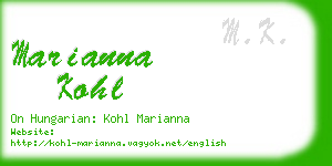 marianna kohl business card